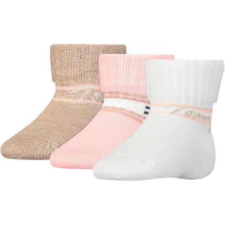 Tommy Hilfiger Baby Newborn Strømper 3-Pak Giftbox Pink Combo
