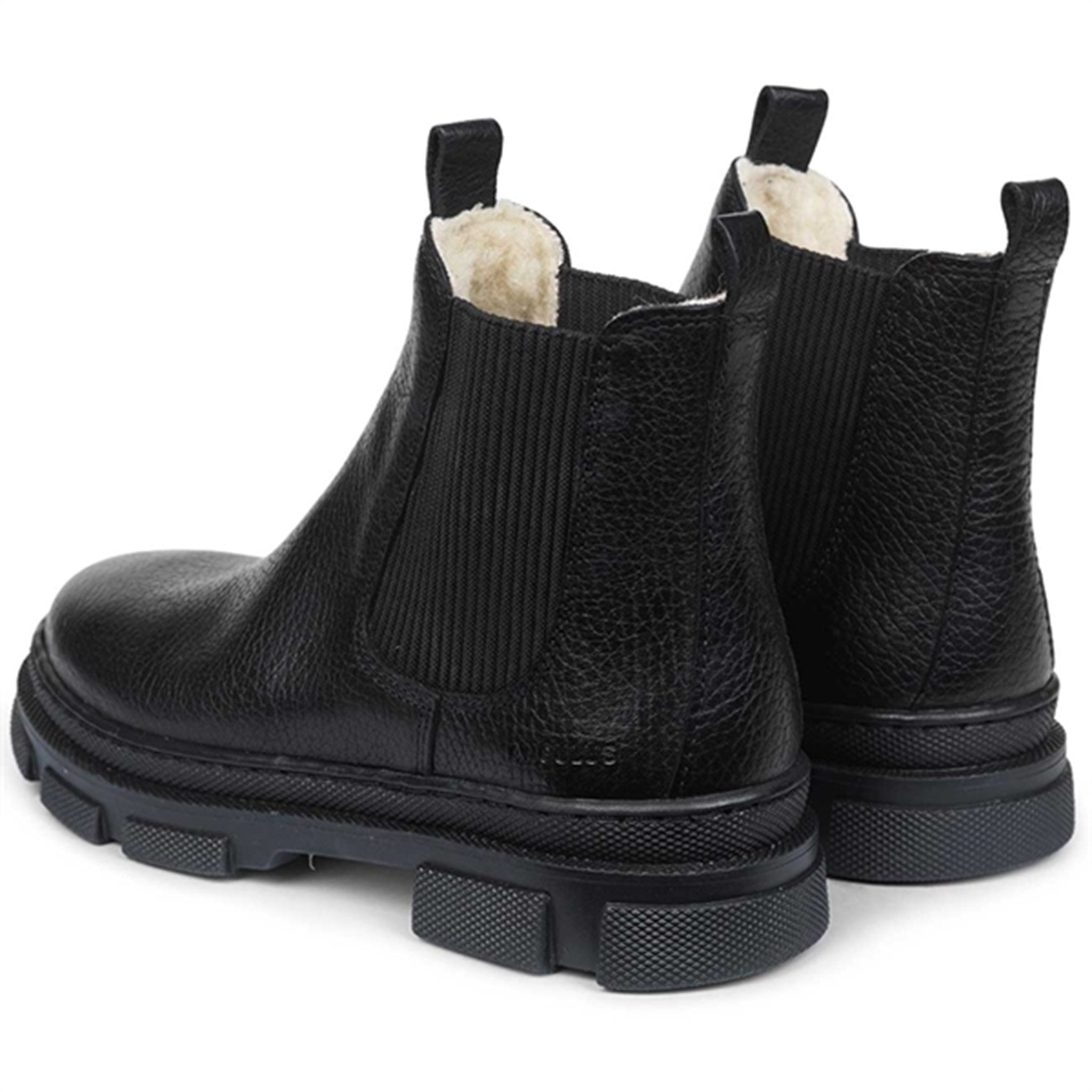 Angulus Boots w. Elastic And Wool Black 7202-401-0334-2504 2