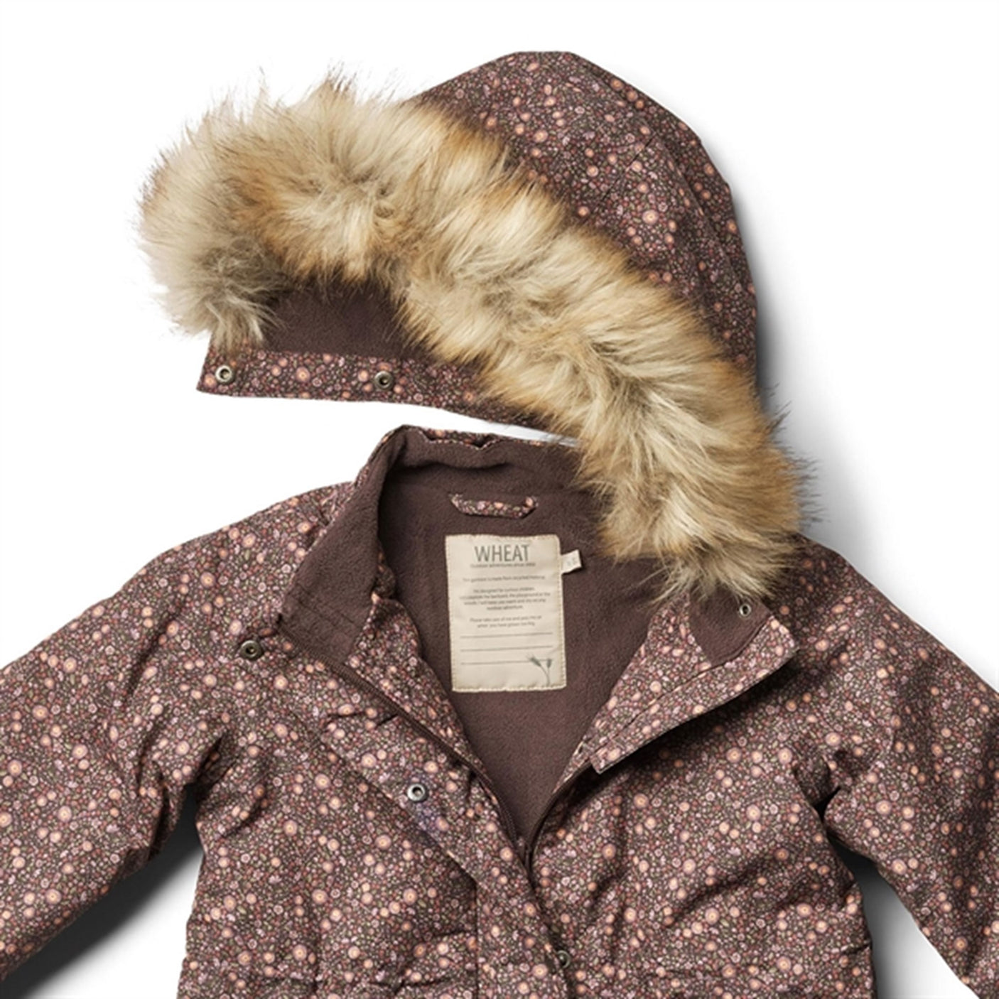 Wheat Jacket Mathilde Tech Eggplant Buttercups