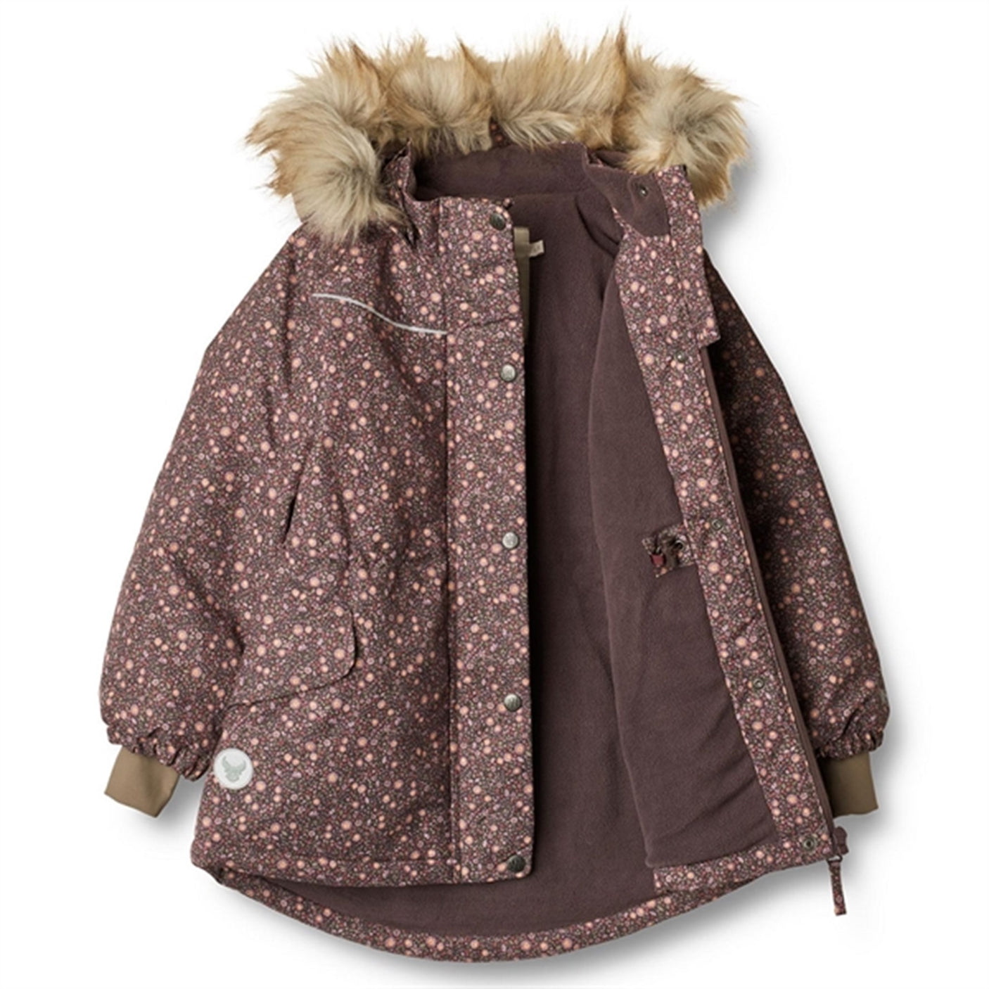 Wheat Jacket Mathilde Tech Eggplant Buttercups