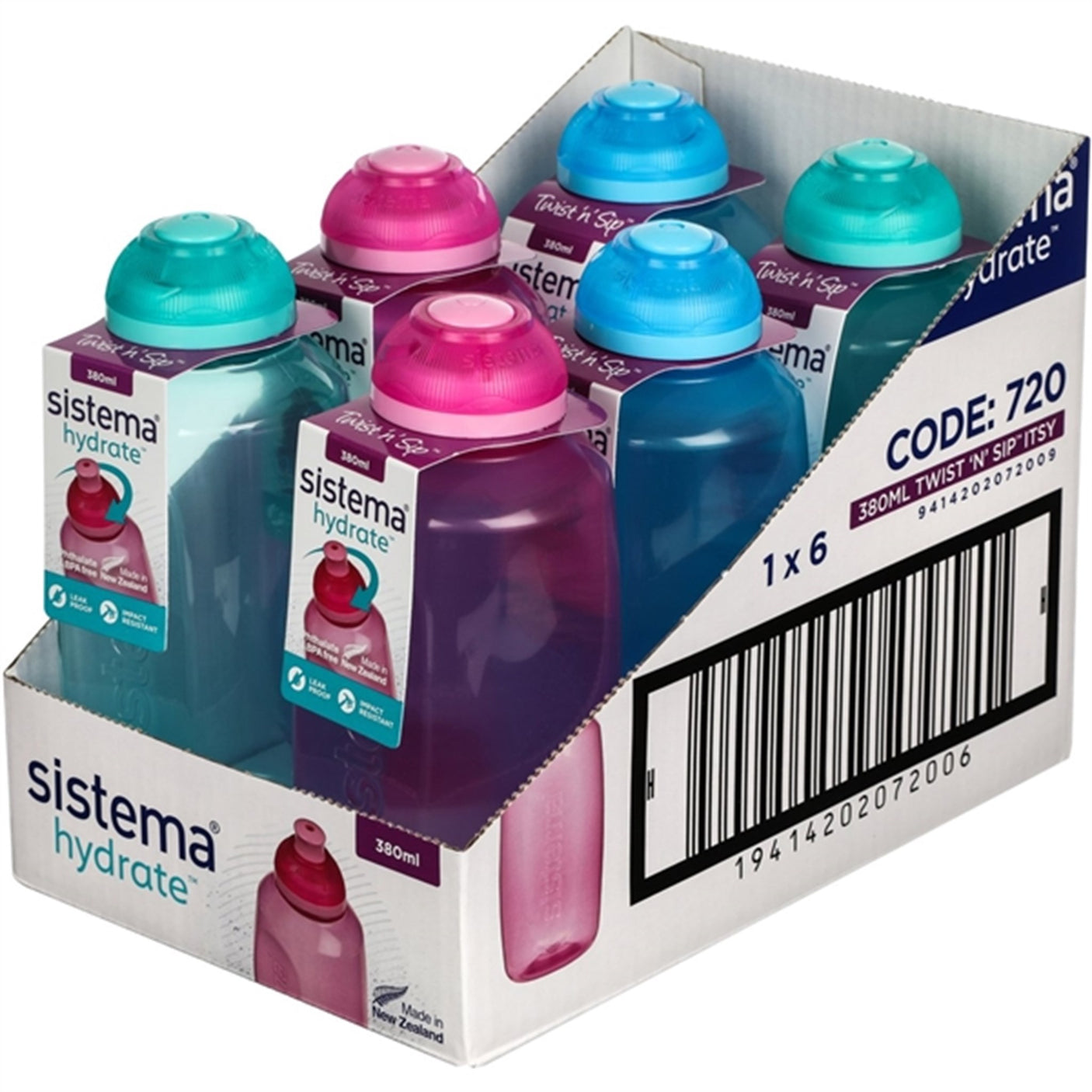 Sistema Twist 'n' Sip Itsy Water Bottle 380 ml Blue