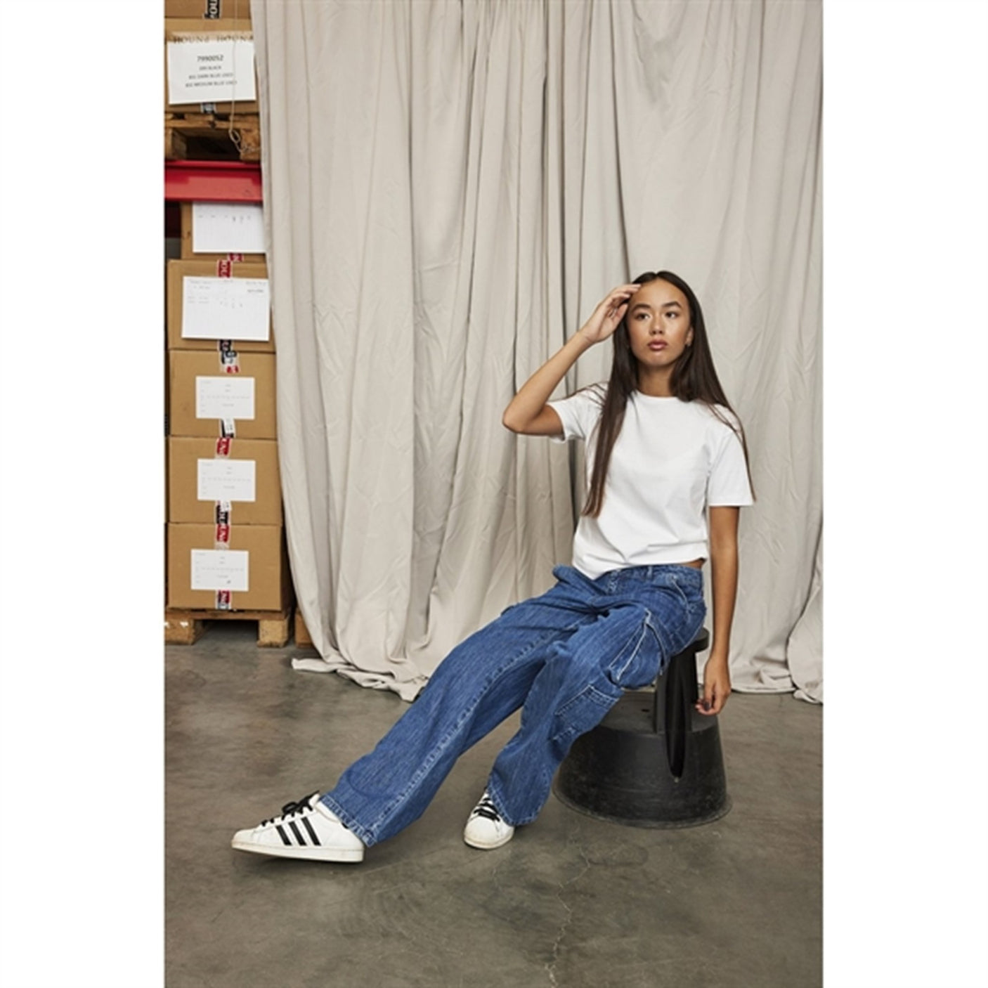 HOUNd Denim Cargo Pants Dark Blue Used