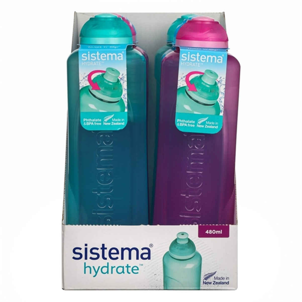 Sistema Twist 'n' Sip Swift Water Bottle 480 ml Teal