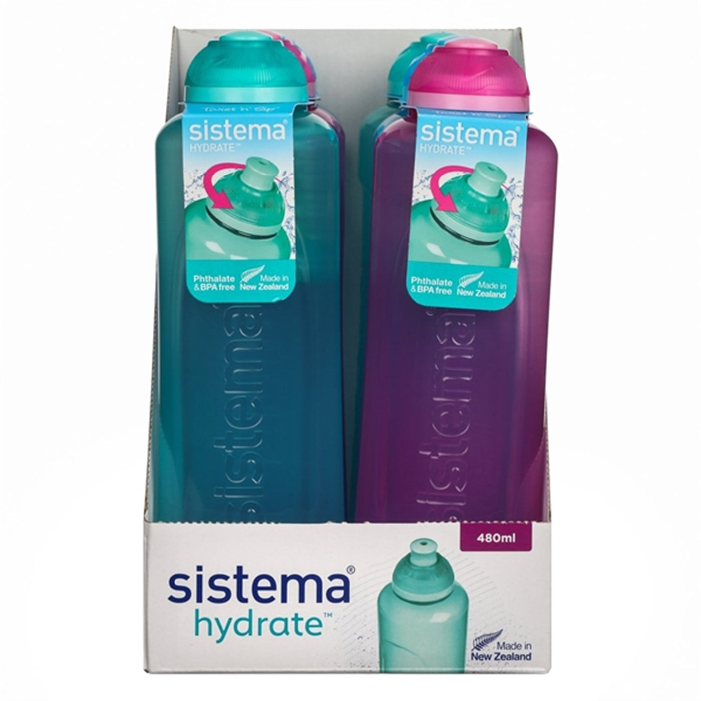 Sistema Twist 'n' Sip Swift Water Bottle 480 ml Teal