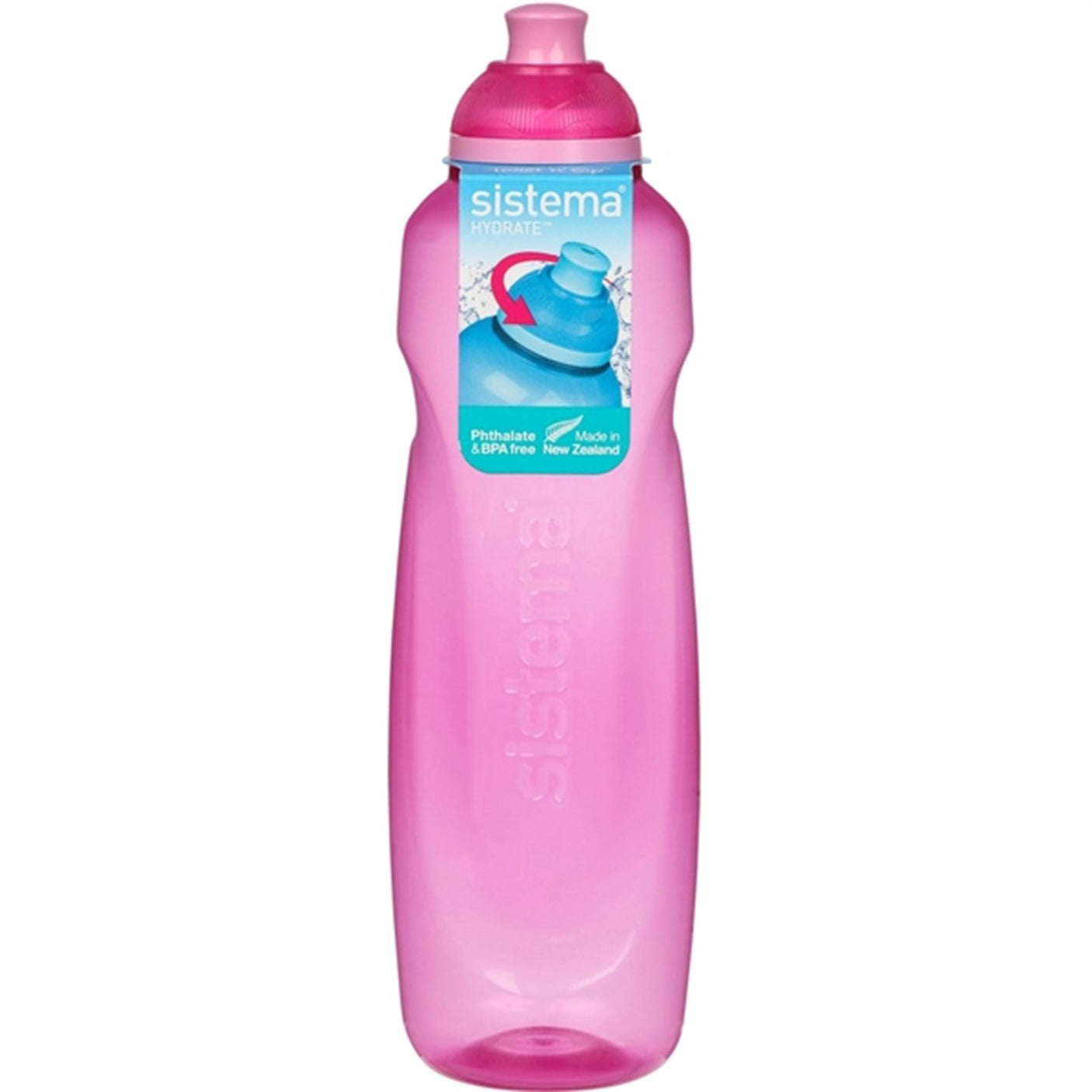 Sistema Twist 'n' Sip Helix Water Bottle 600 ml Pink