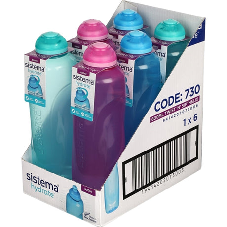 Sistema Twist 'n' Sip Helix Water Bottle 600 ml Teal