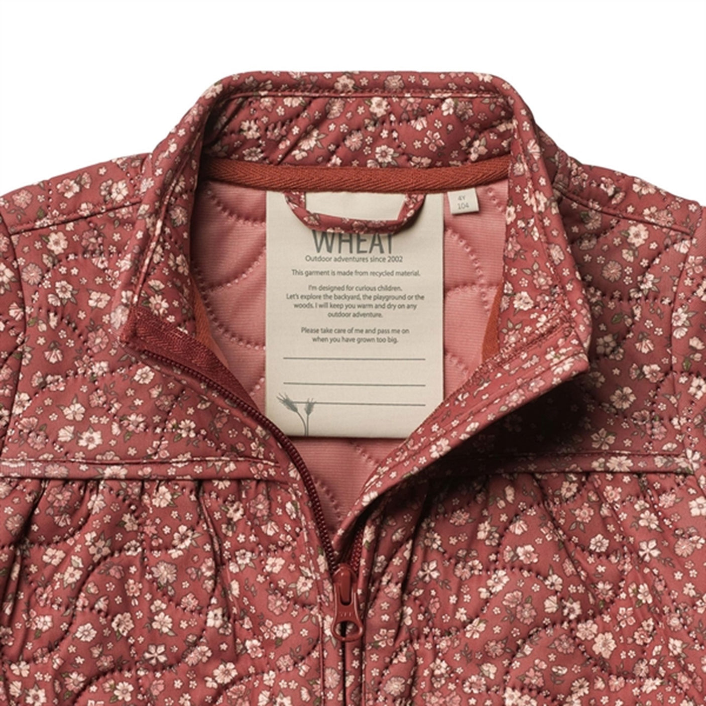 Wheat Thermo Red Flowers Jacket Thilde