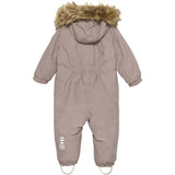 Color Kids Coverall w. Faux Fur Fossil