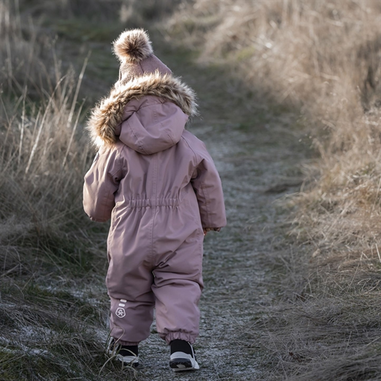 Color Kids Coverall w. Faux Fur Burlwood