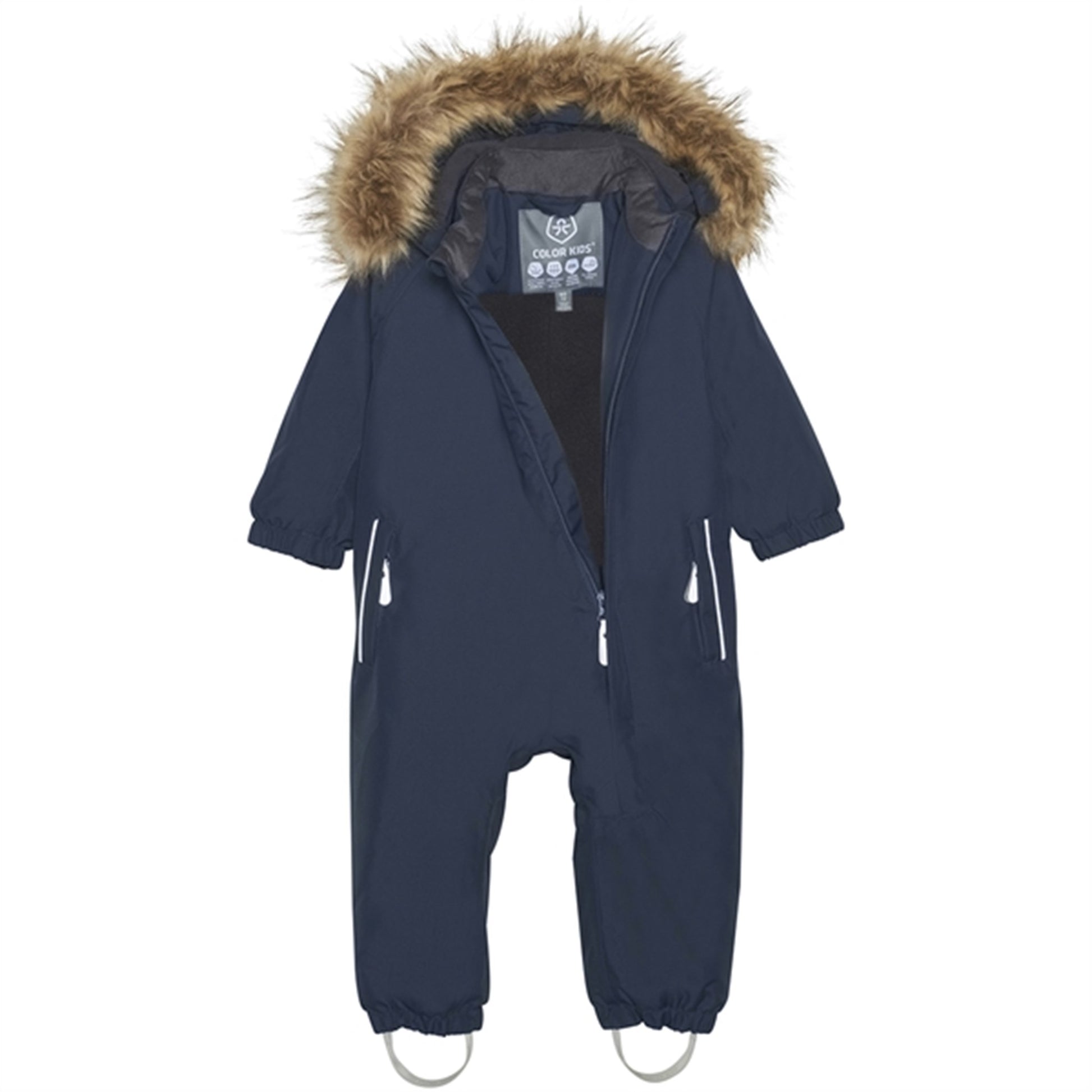 Color Kids Coverall w. Faux Fur Total Eclipse