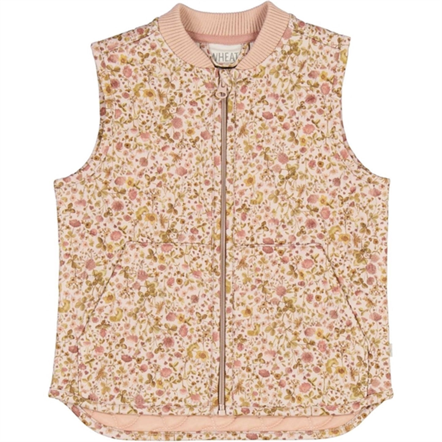 Wheat Thermo Watercolor Flora Vest Gilet Ede