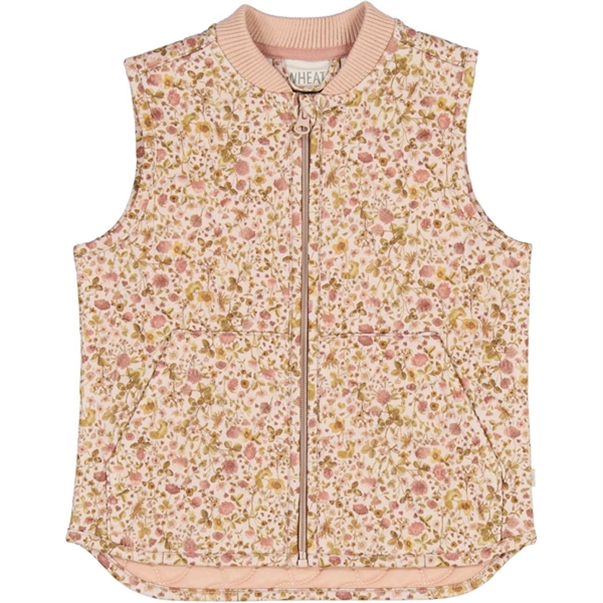 Wheat Thermo Watercolor Flora Vest Gilet Ede