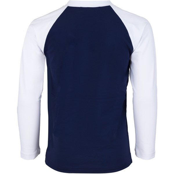 Petit Crabe Blue/White Raglan UV Swim Shirt