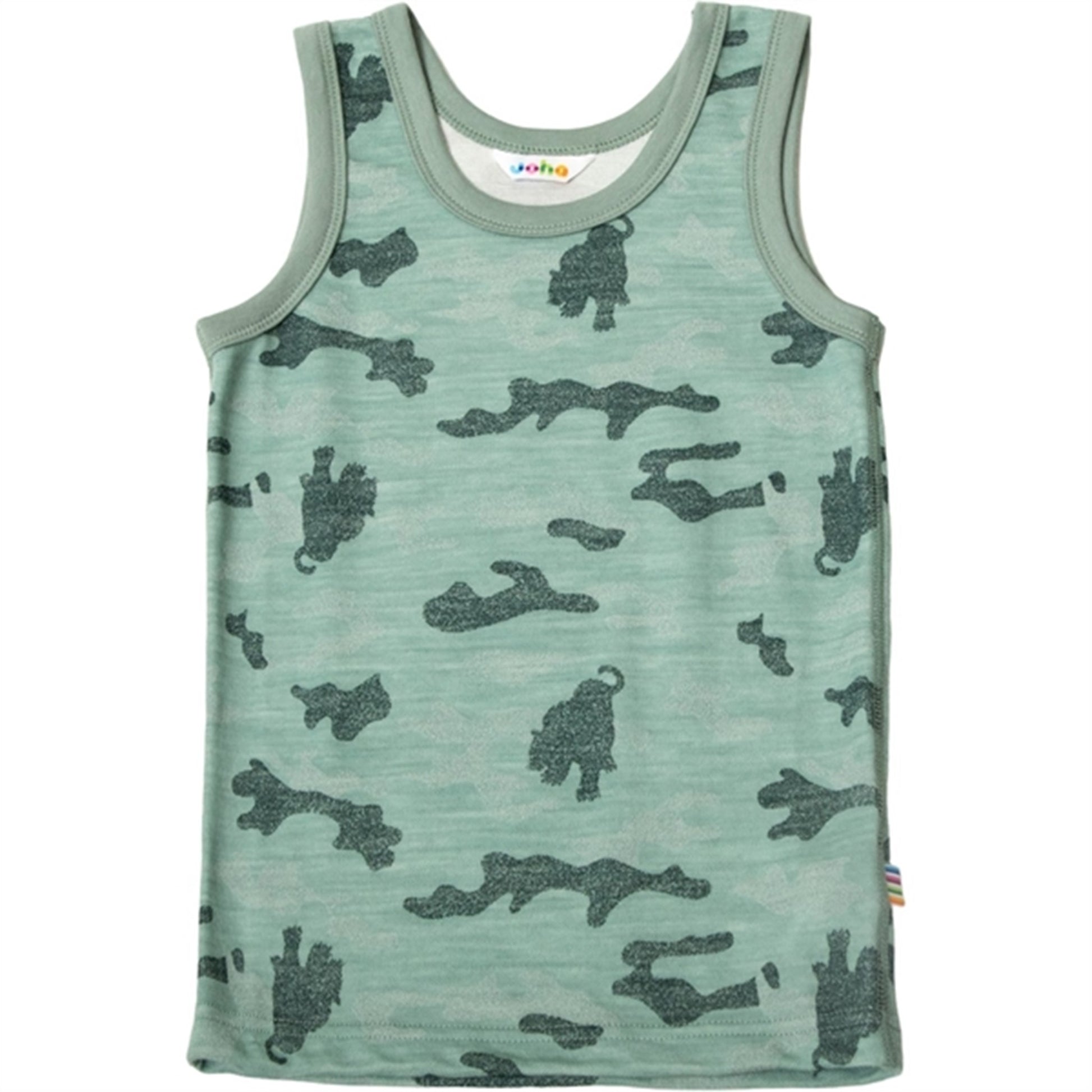 Joha Wool/Cotton Green AOP Undershirt