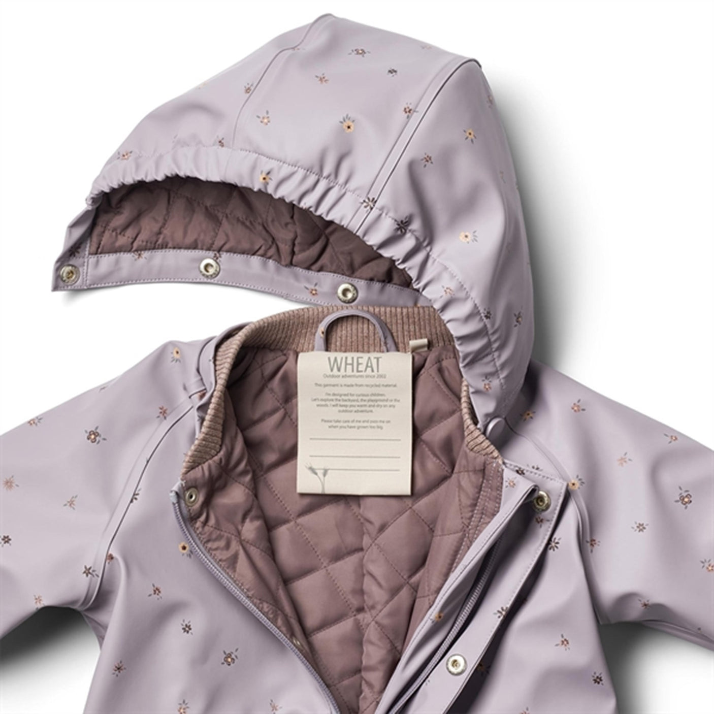 Wheat Rain Suit Aiko Thermo Lavender Flowers