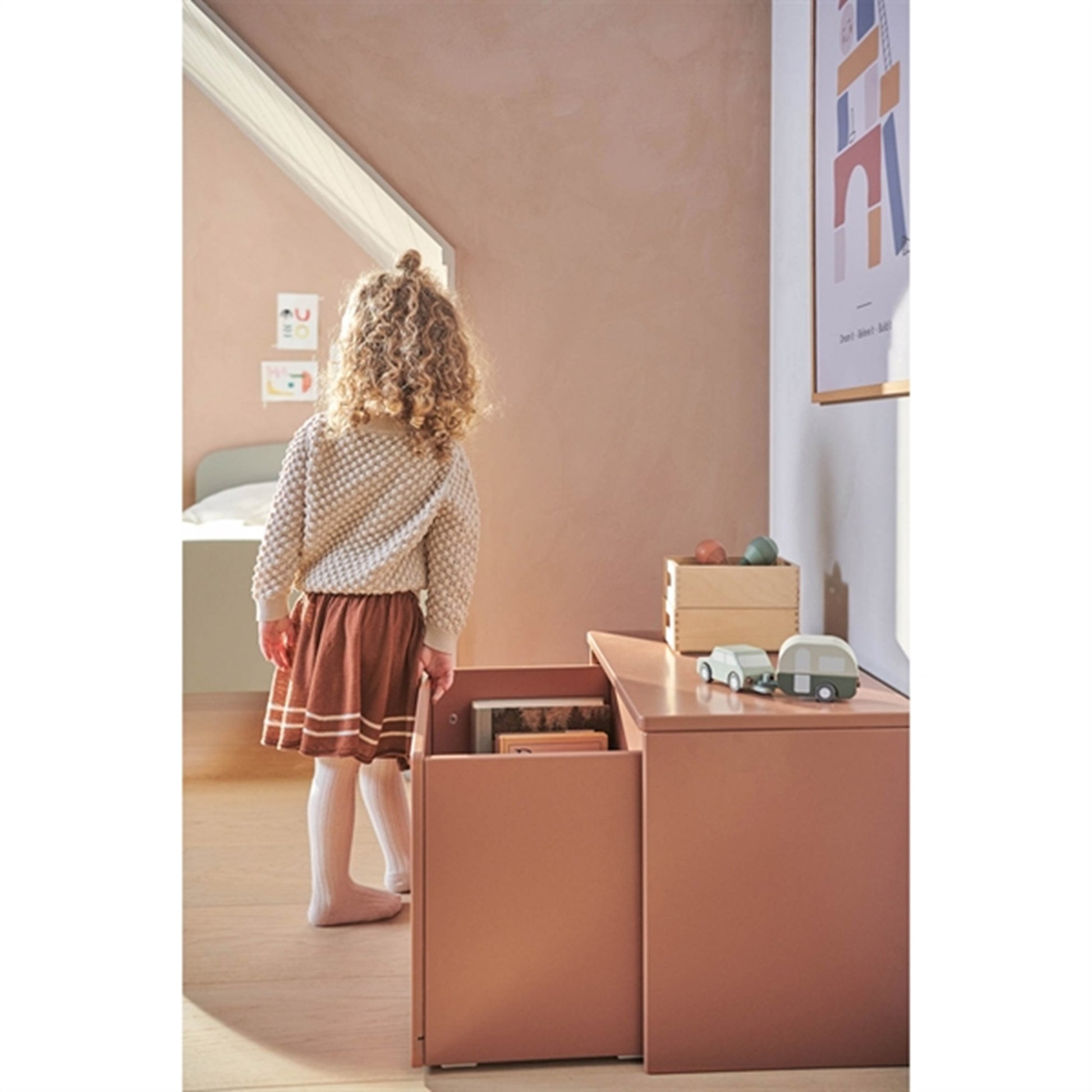 Flexa Dots Storage Bench Blush