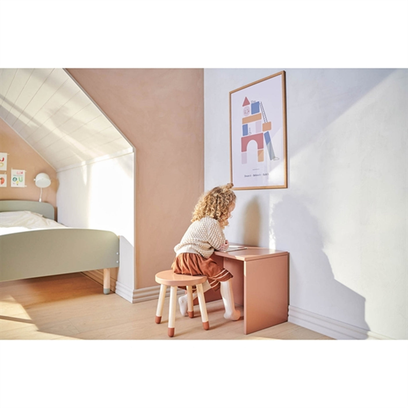 Flexa Dots Storage Bench Blush