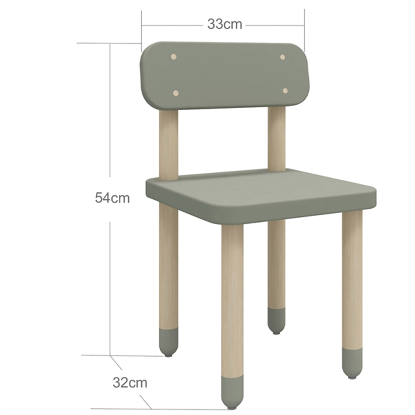 Flexa Dots Chair Natural Green 3