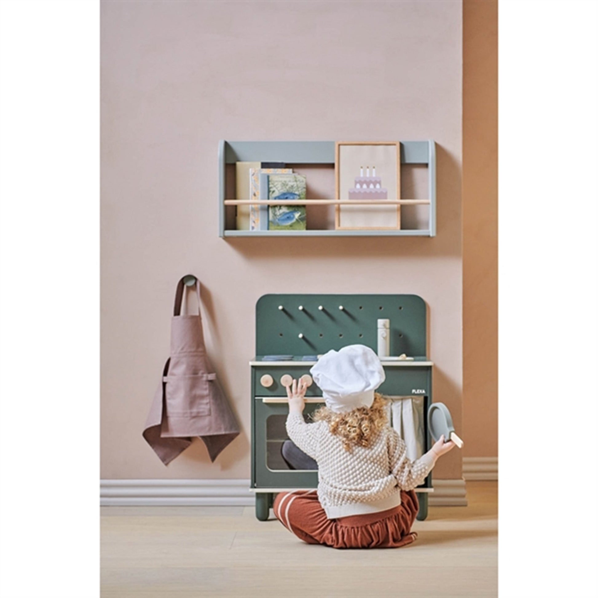 Flexa Dots Book Shelf Natural Green