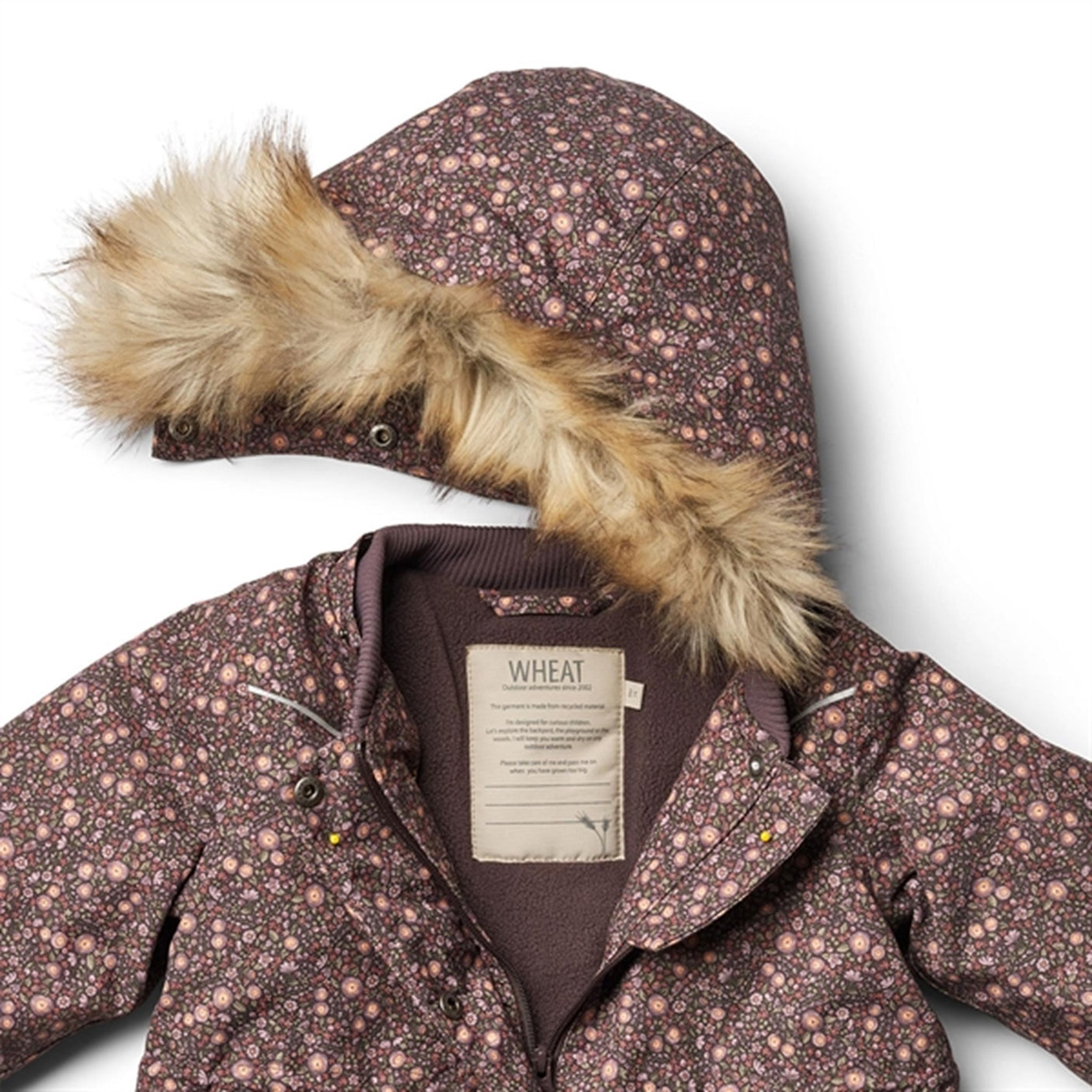 Wheat Jacket Mathilde Tech Eggplant Buttercups