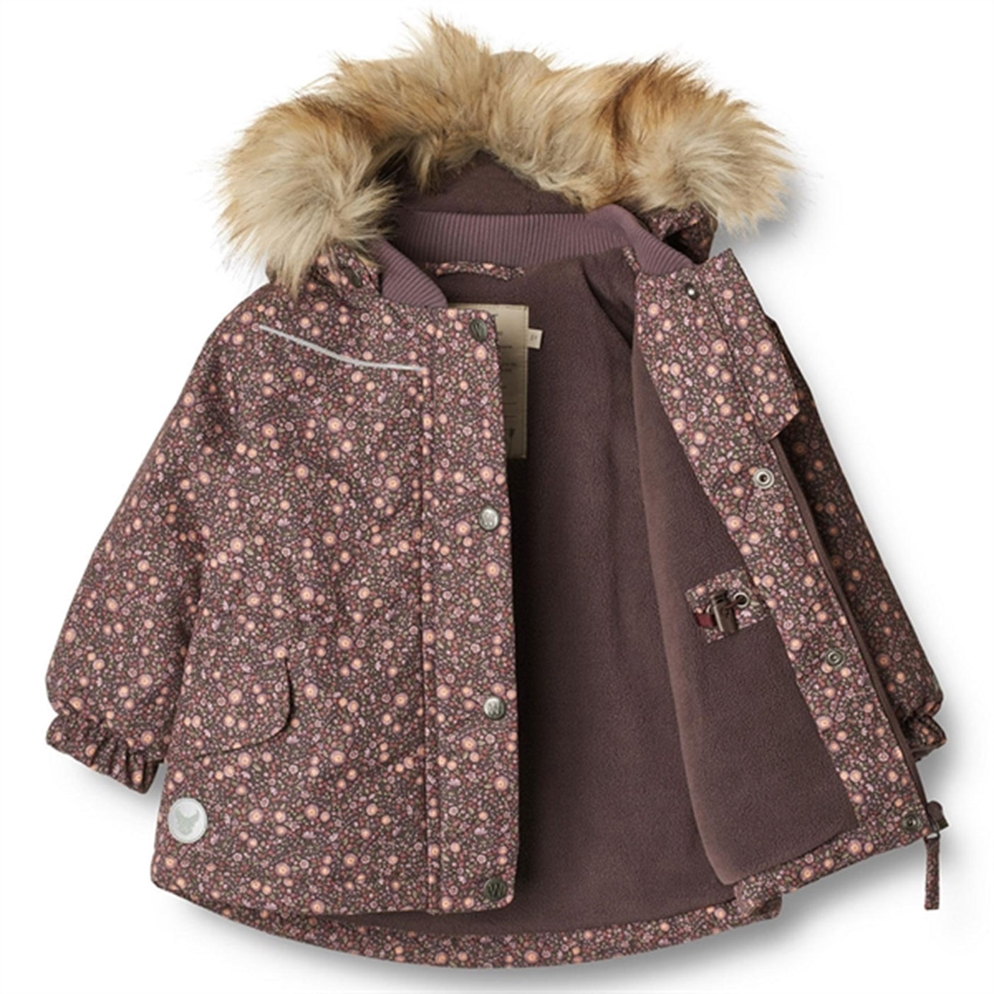 Wheat Jacket Mathilde Tech Eggplant Buttercups