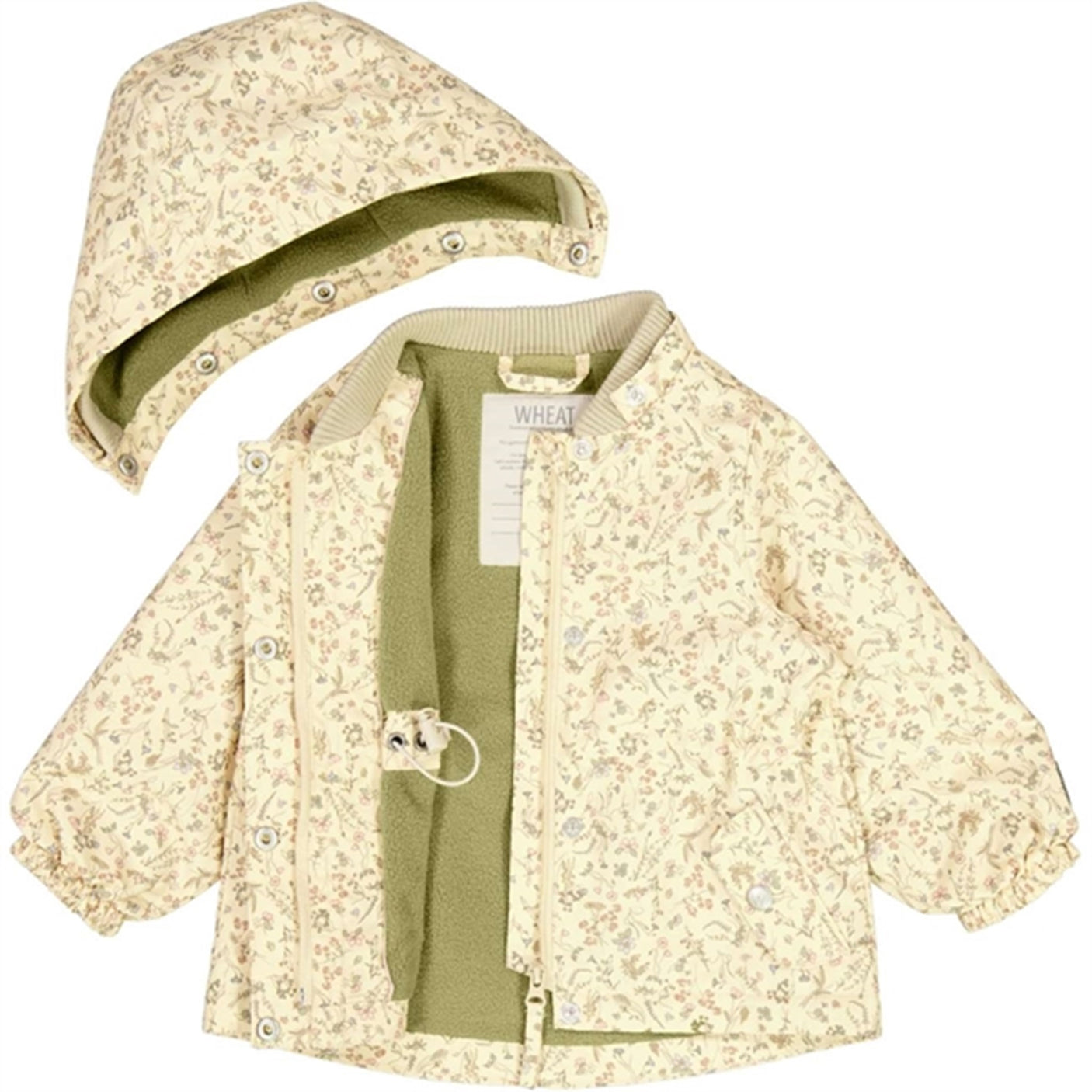 Wheat Jacket w. Fleece Gry Tech Wild Flowers