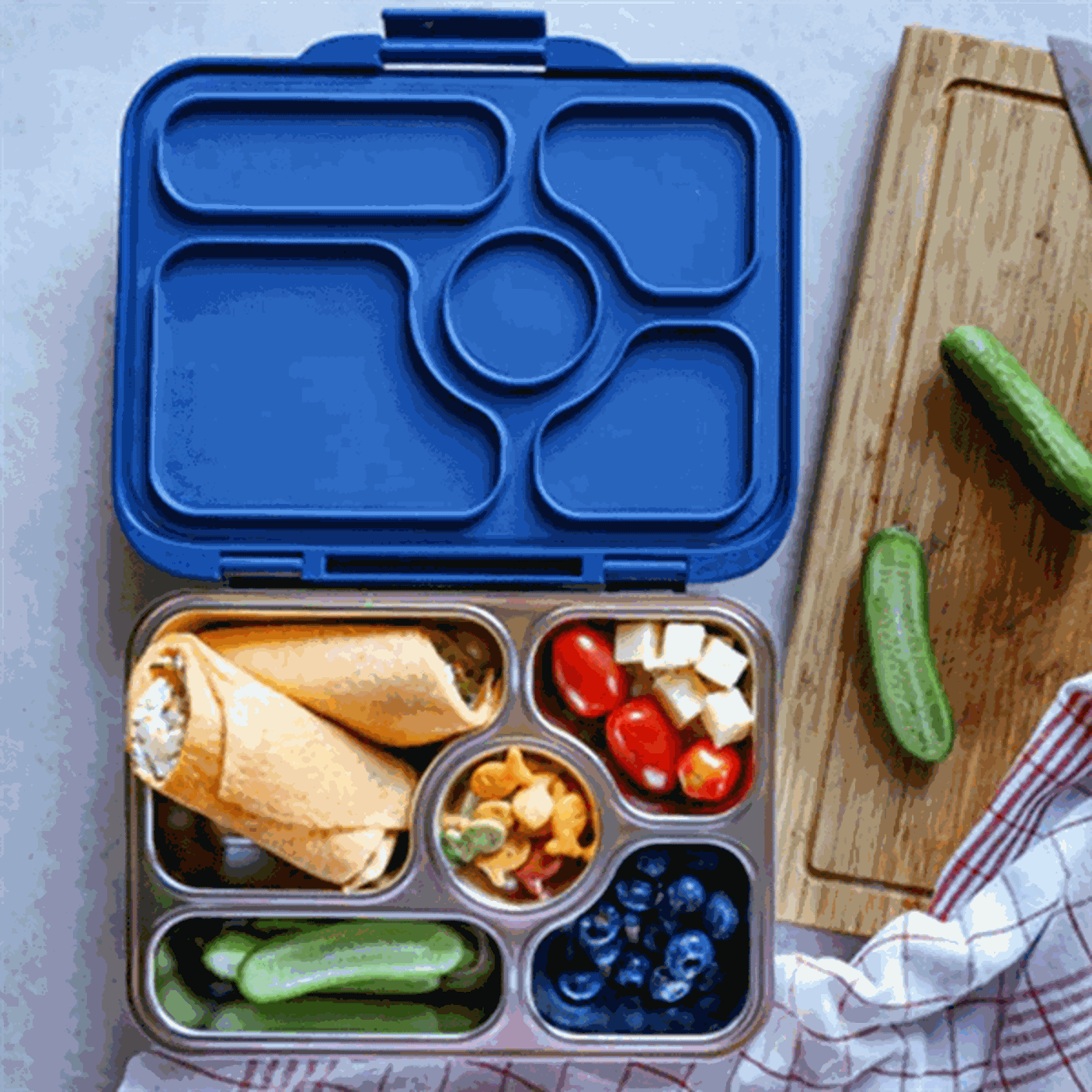 Yumbox Presto Stainless Steel Lunch Box Santa Fe Blue