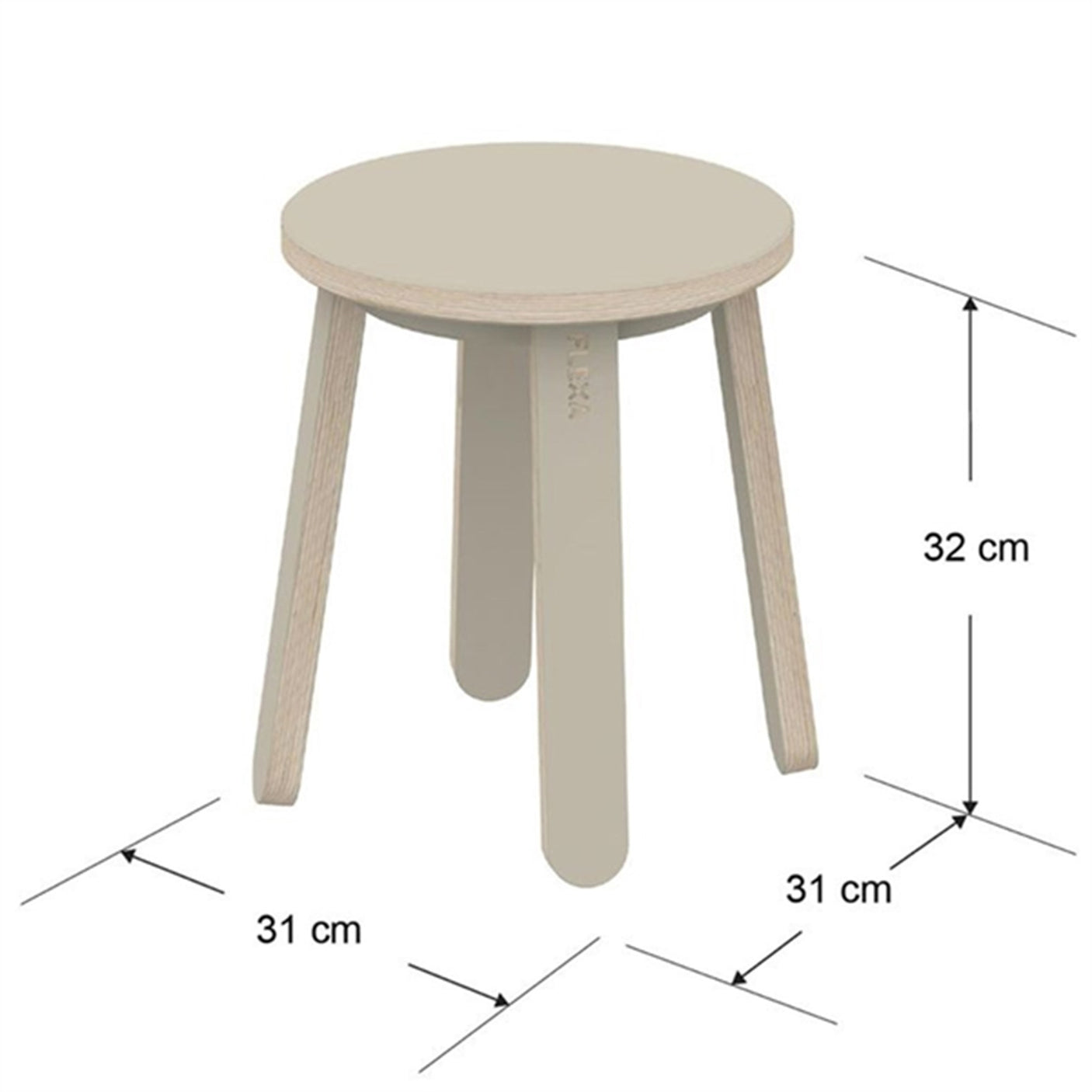 FLEXA PLAY Creative Table Stool Grey