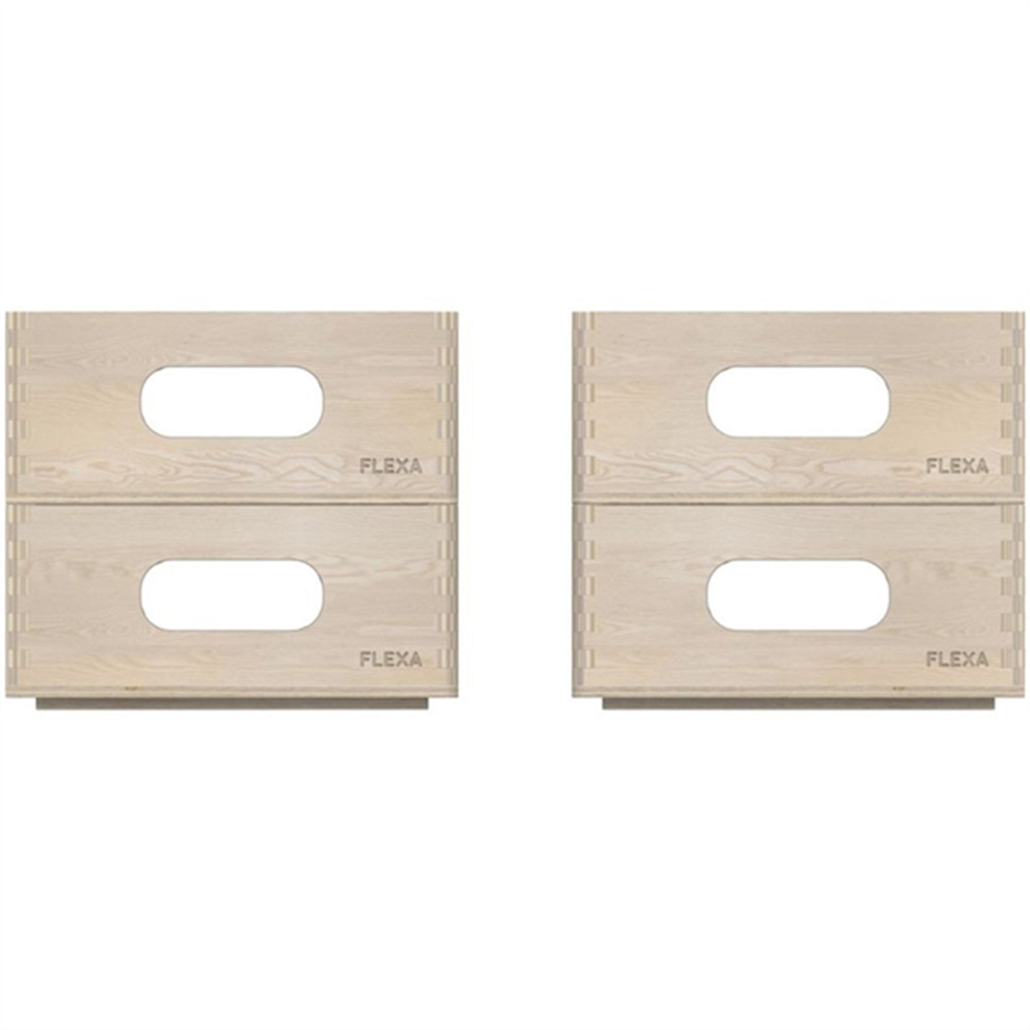 FLEXA PLAY Wooden Storage Box Set - Mini Natural 5