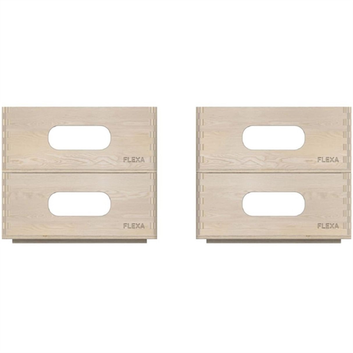 FLEXA PLAY Wooden Storage Box Set Mini Natural
