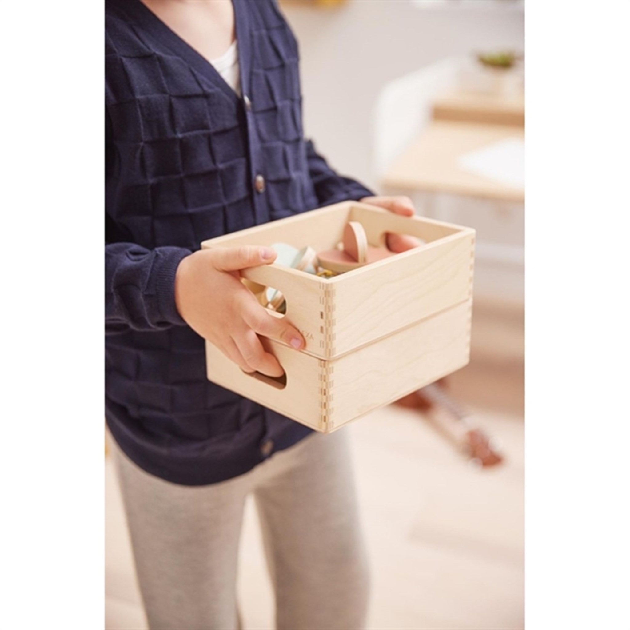 FLEXA PLAY Wooden Storage Box Set - Mini Natural 4