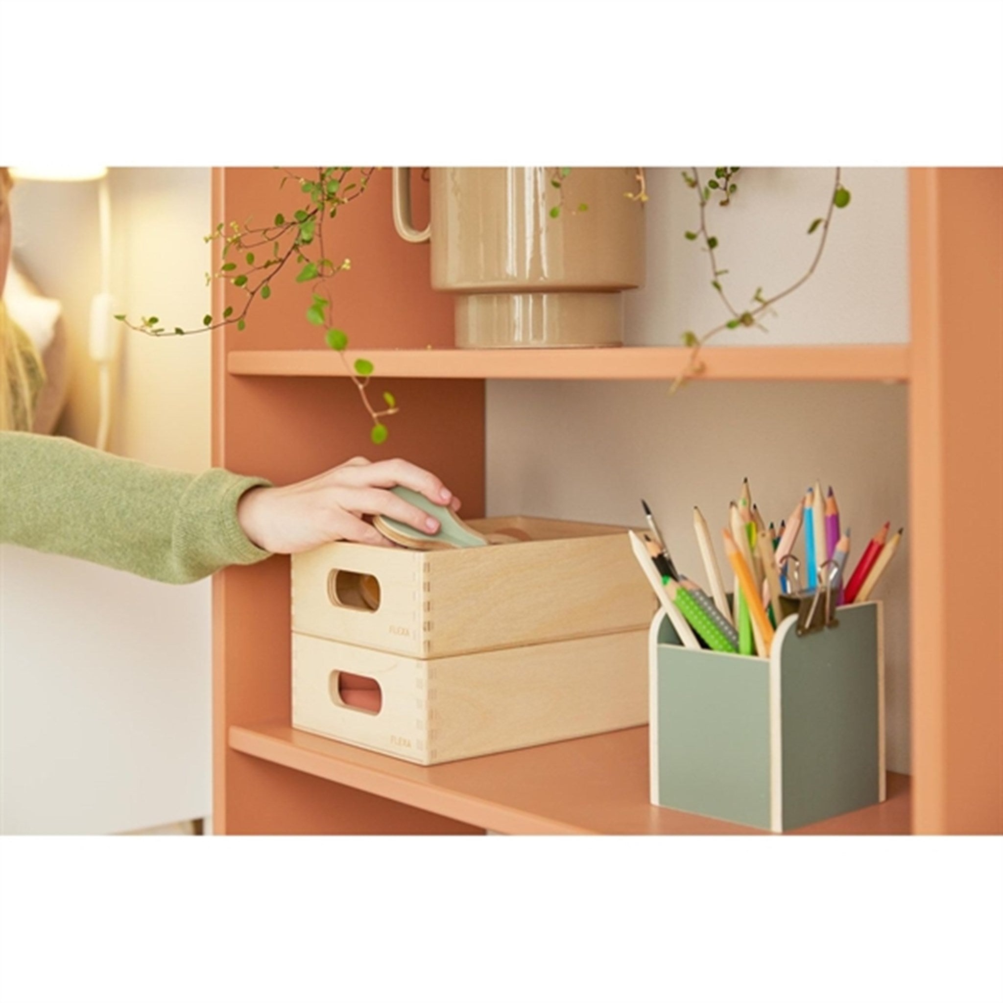 FLEXA PLAY Wooden Storage Box Set - Mini Natural 2