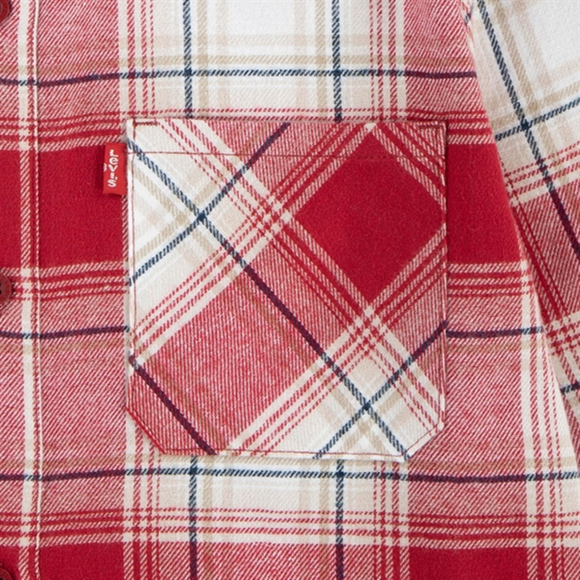 Levi's Plaid Flannel Pocket Shirt Rhythmic Red