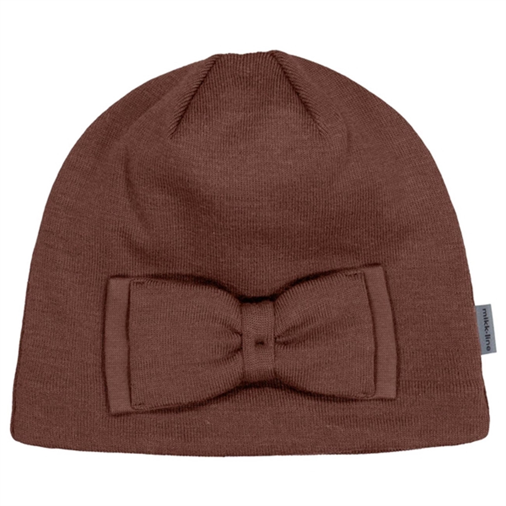 Mikk-Line Wool Hat with Bow Mink