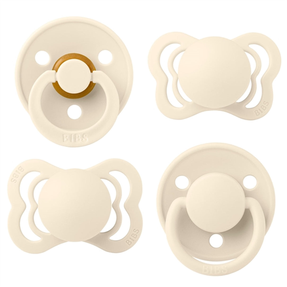 Bibs Try-it Collection Silicone/Latex Bibs 4-pack Ivory