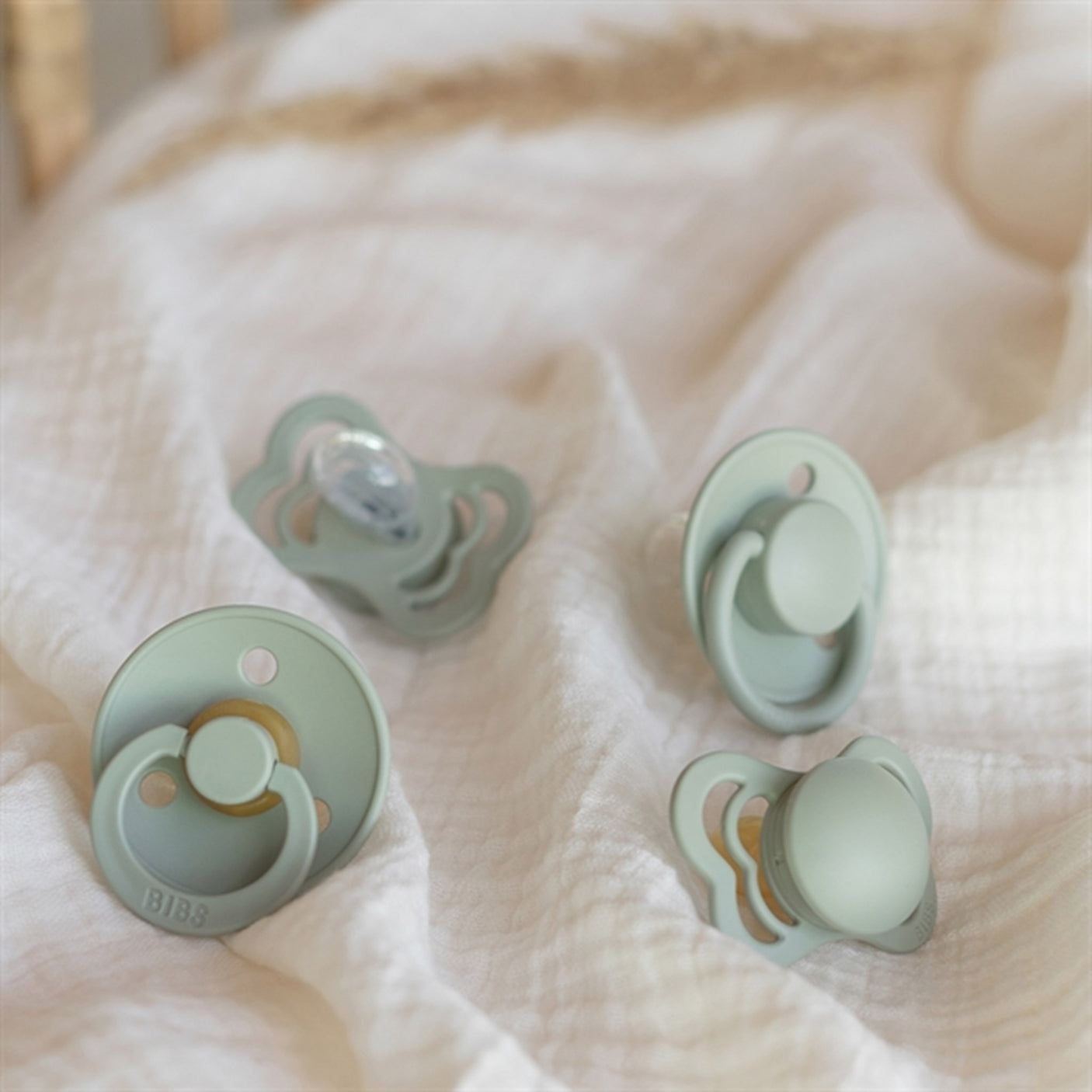 Bibs Try-it Collection Silicone/Latex Bibs 4-pack Sage