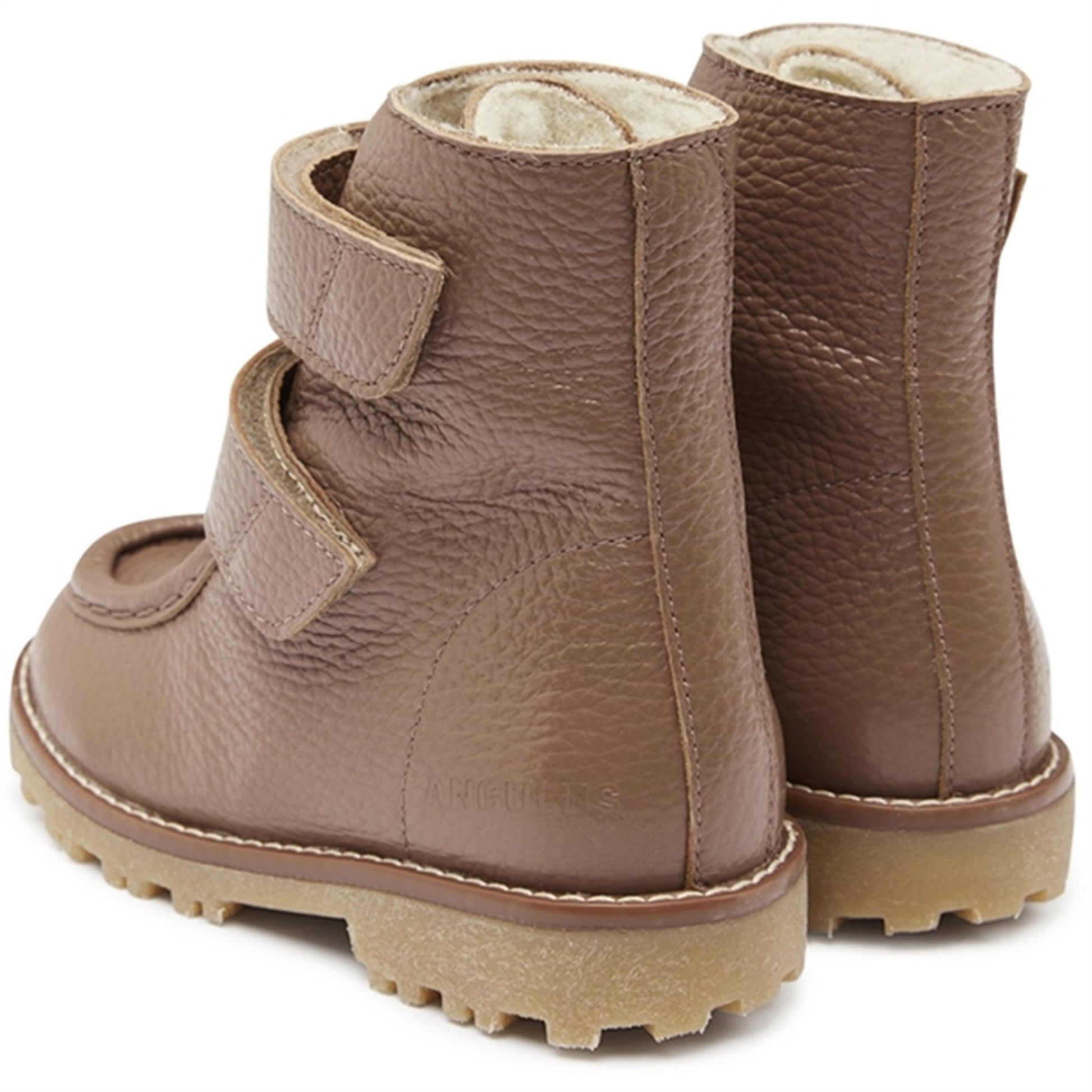 Angulus Mid-Cut Støvle With Velcro Nougat