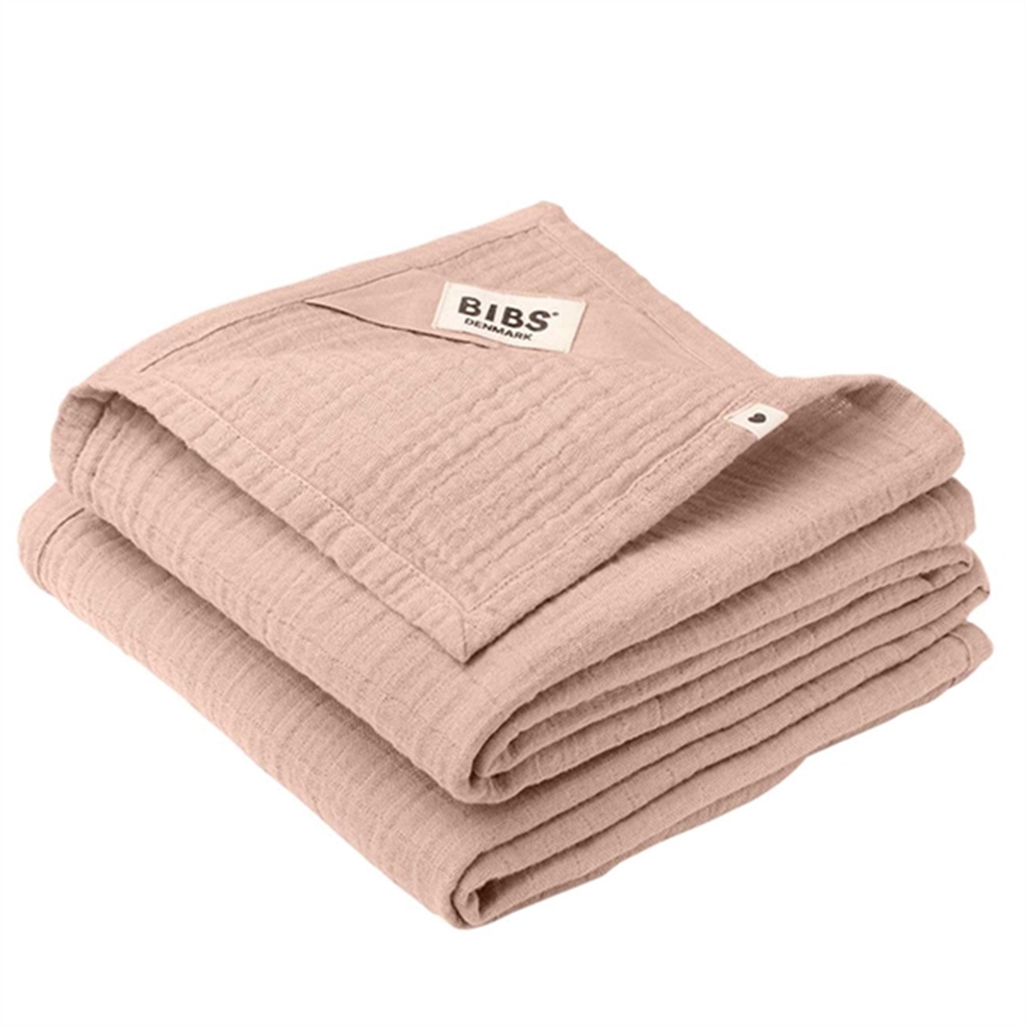Bibs Cotton Muslin Cloth 2-pack Blush