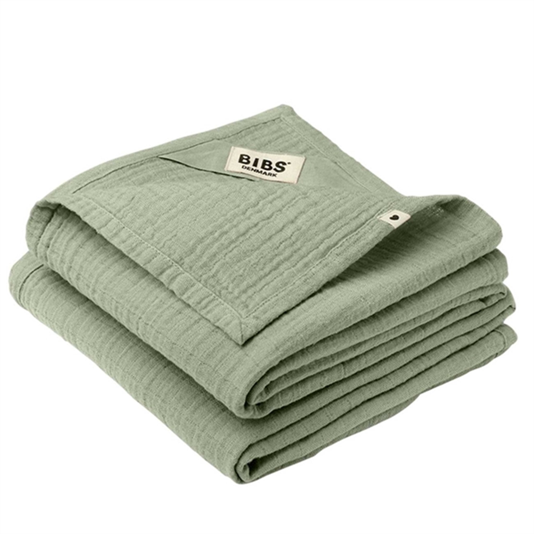 Bibs Cotton Muslin Cloth 2-pack Sage