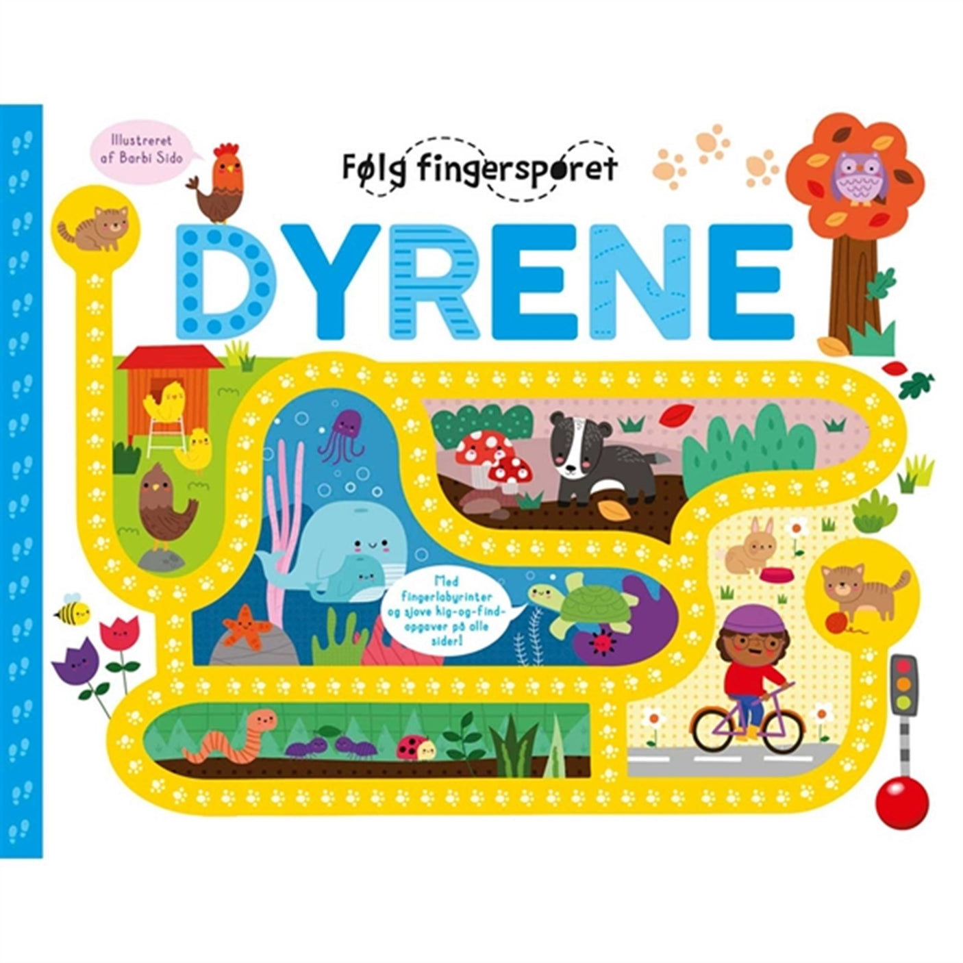 Bolden Følg Fingersporet Dyrene