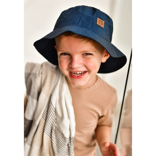 Mikk-Line Summer Bucket Hat Solid Blue Nights
