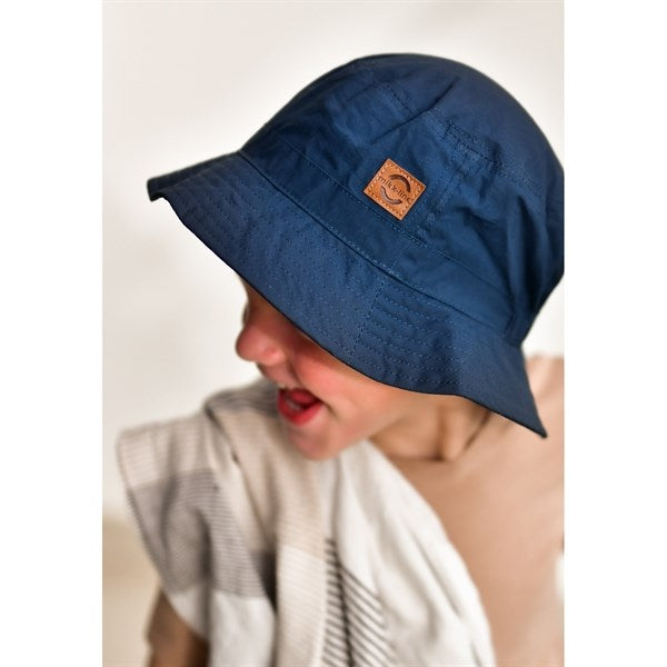 Mikk-Line Summer Bucket Hat Solid Blue Nights
