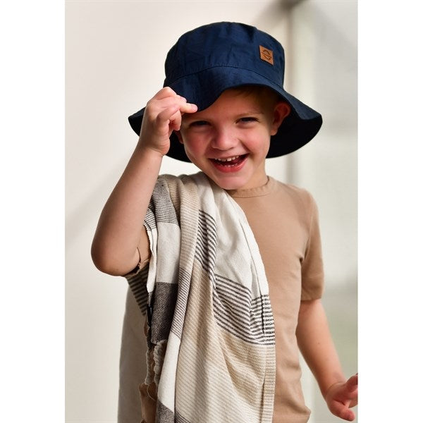 Mikk-Line Summer Bucket Hat Solid Blue Nights