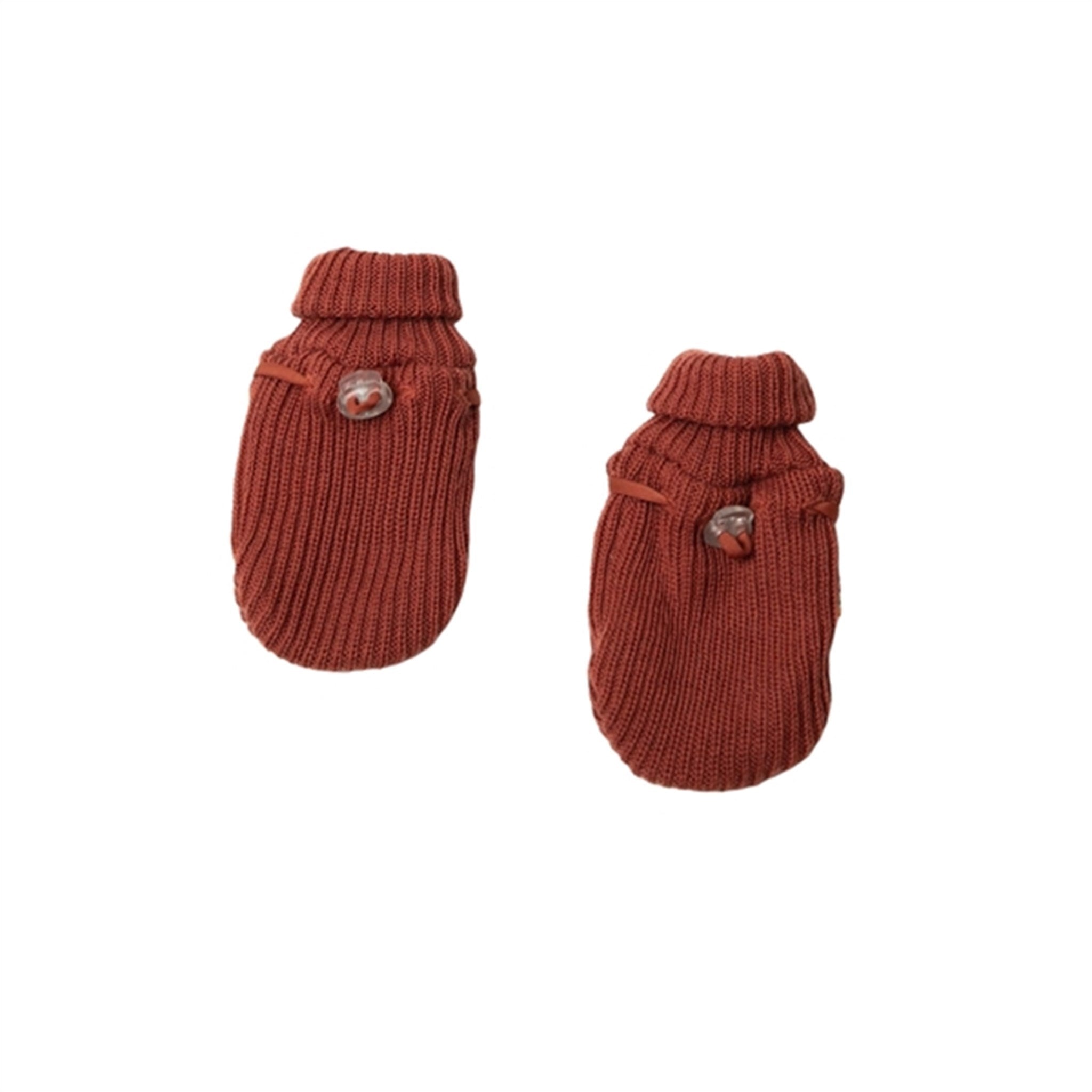 Joha Wool Chili Red Mittens 2-Layer W/O Thumb