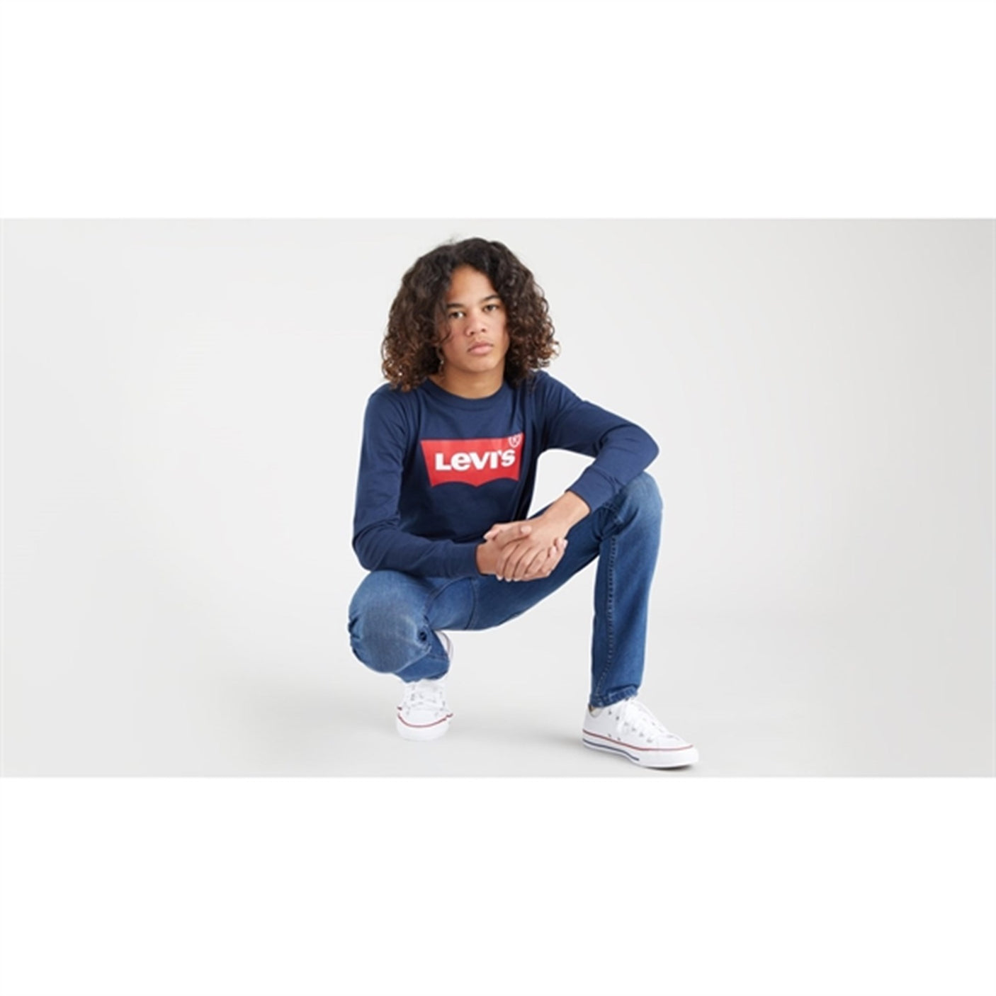 Levi's Long Sleeve Batwing T-Shirt Dress Blues