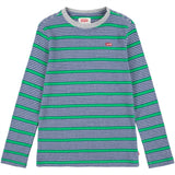 Levi's Long Sleeve Striped Thermal T-Shirt Grey Heather