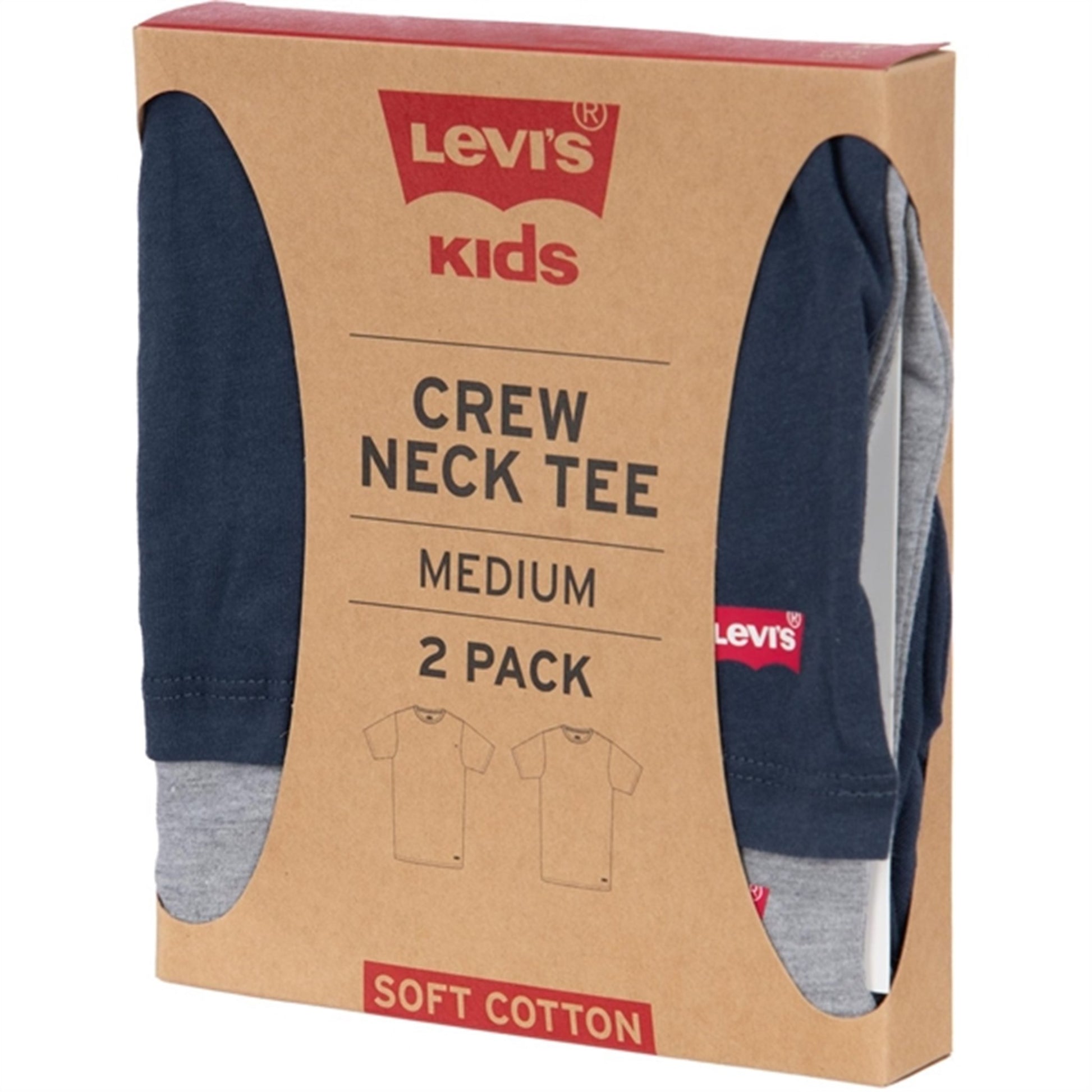 Levi's Short Sleeve Crewneck T-Shirt 2-Pack Dress Blues