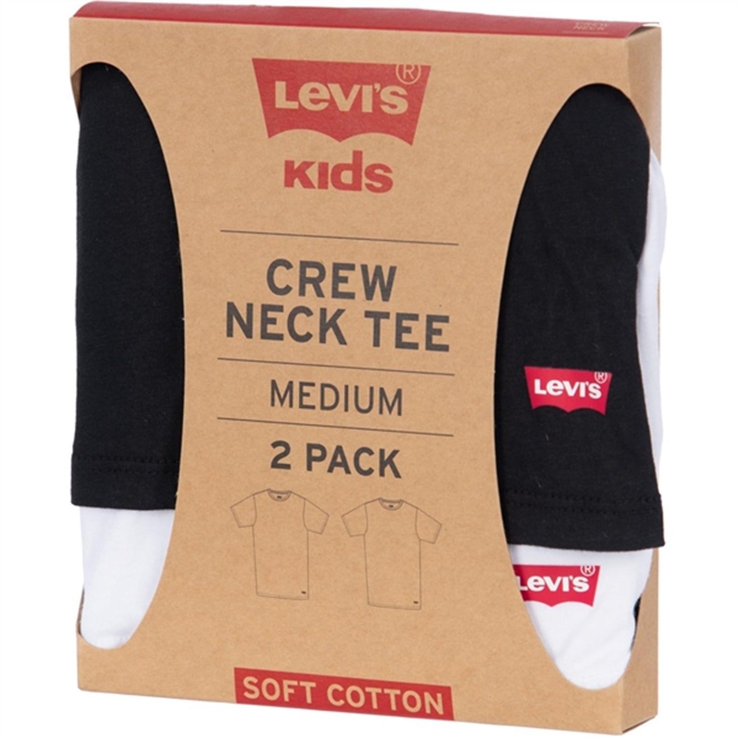 Levi's Short Sleeve Crewneck T-Shirt 2-Pack Black/White