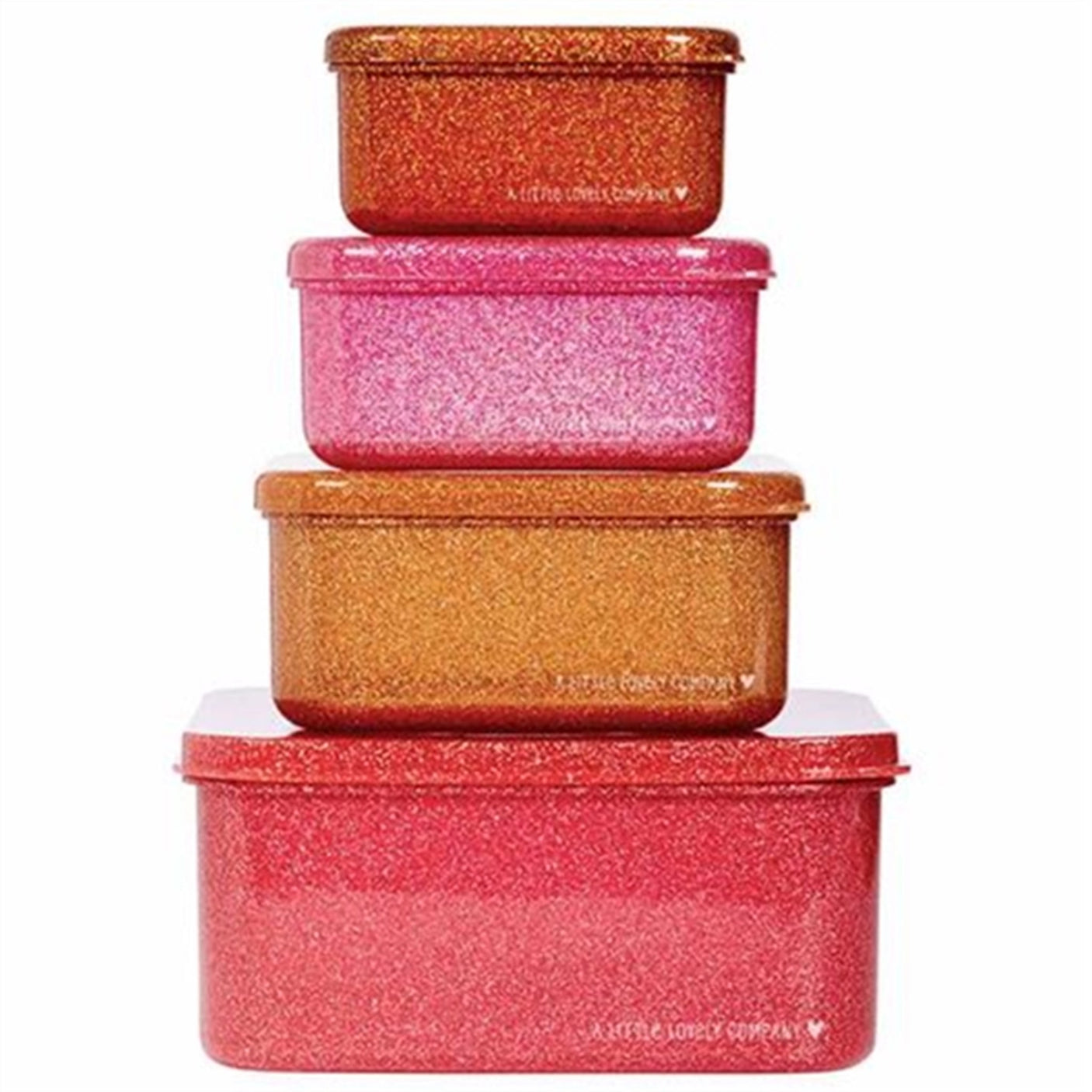 A Little Lovely Company Lunch- and Snackbox Glitter Autumn Pink 5