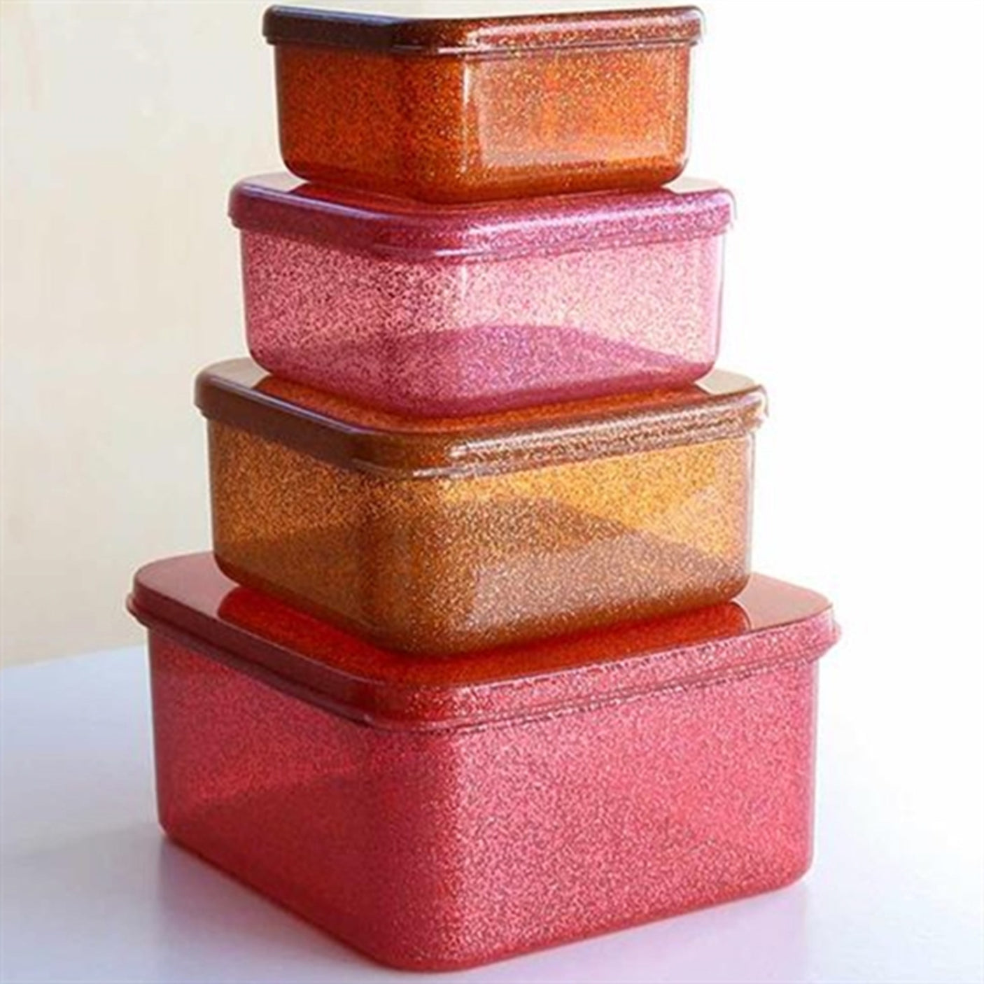 A Little Lovely Company Lunch- and Snackbox Glitter Autumn Pink 4